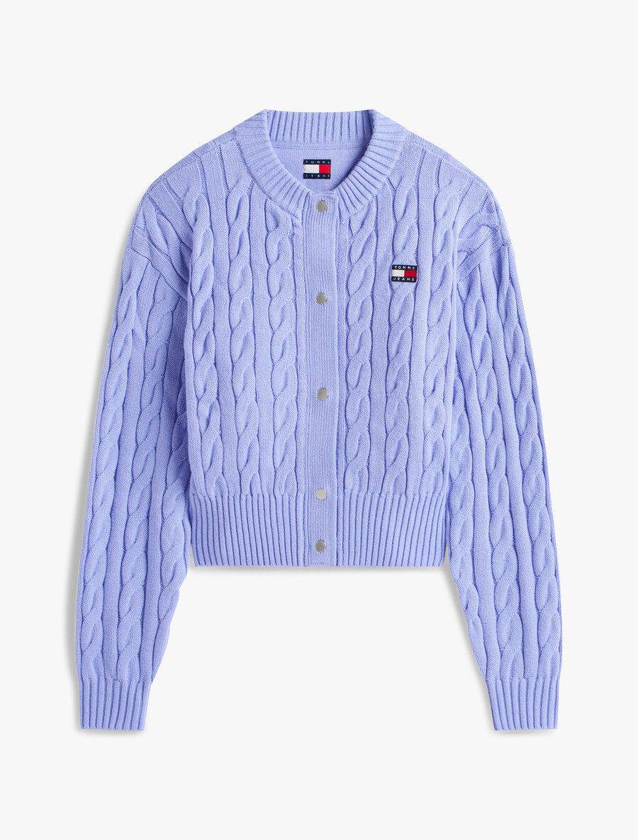 strickjacke mit flaggenabzeichen