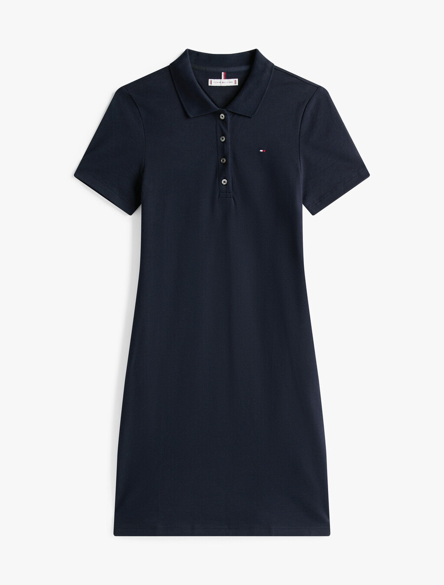 1985 slim pique polokleid