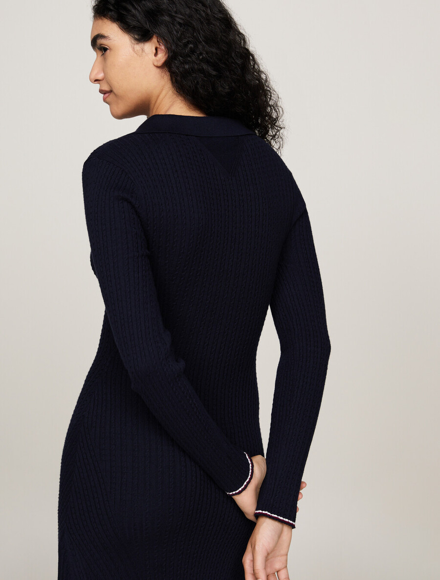 crest midi-polokleid mit kaschmir