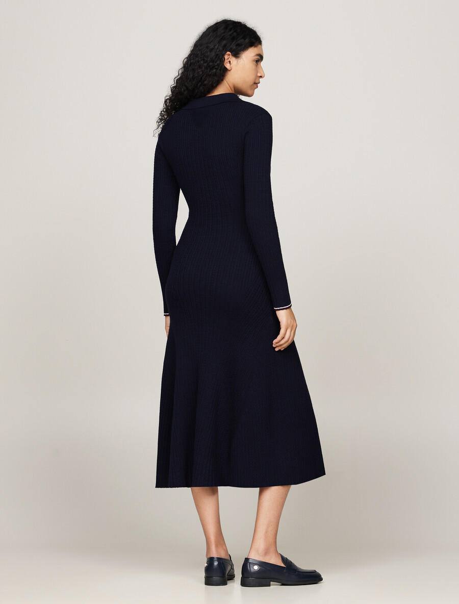 crest midi-polokleid mit kaschmir