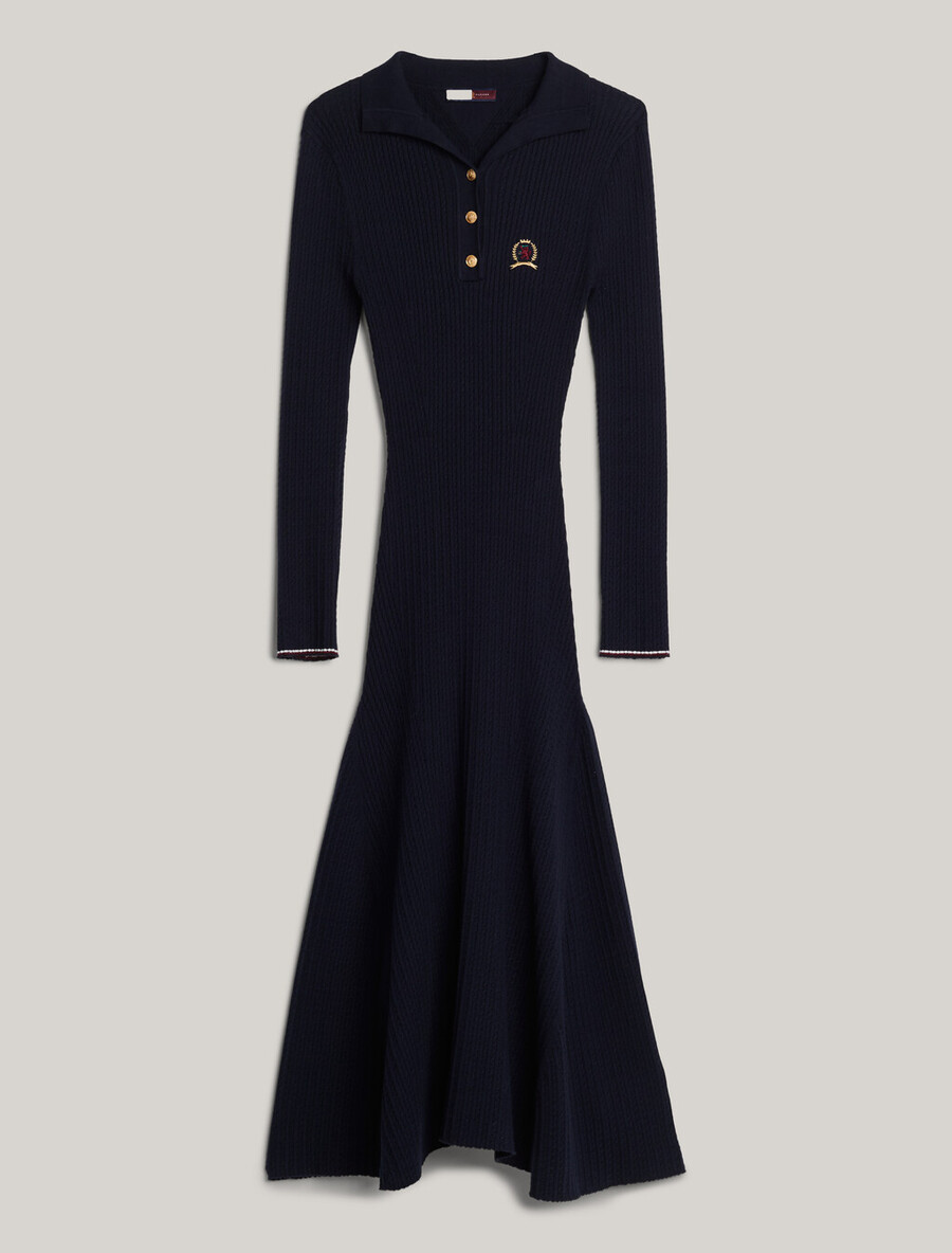 crest midi-polokleid mit kaschmir