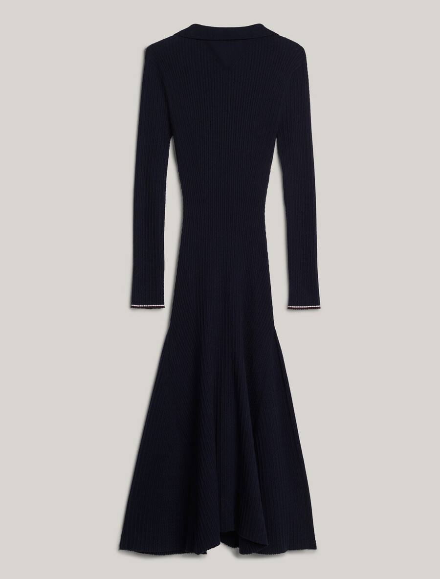 crest midi-polokleid mit kaschmir