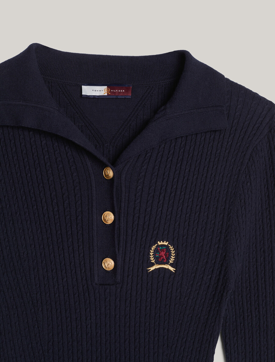 crest midi-polokleid mit kaschmir