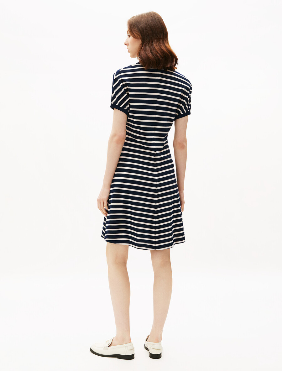 asia fit lyocell fit flare polokleid