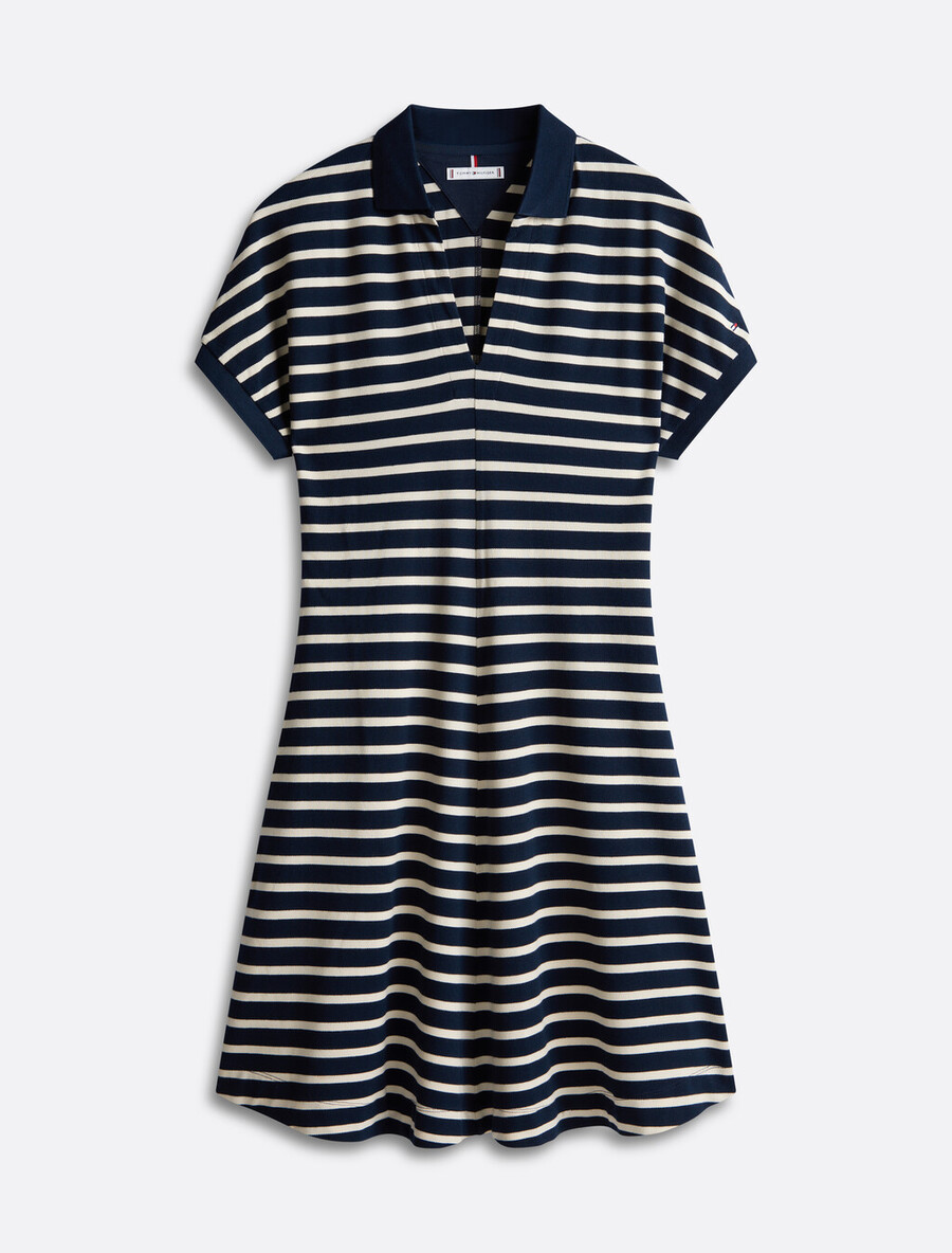 asia fit lyocell fit flare polokleid