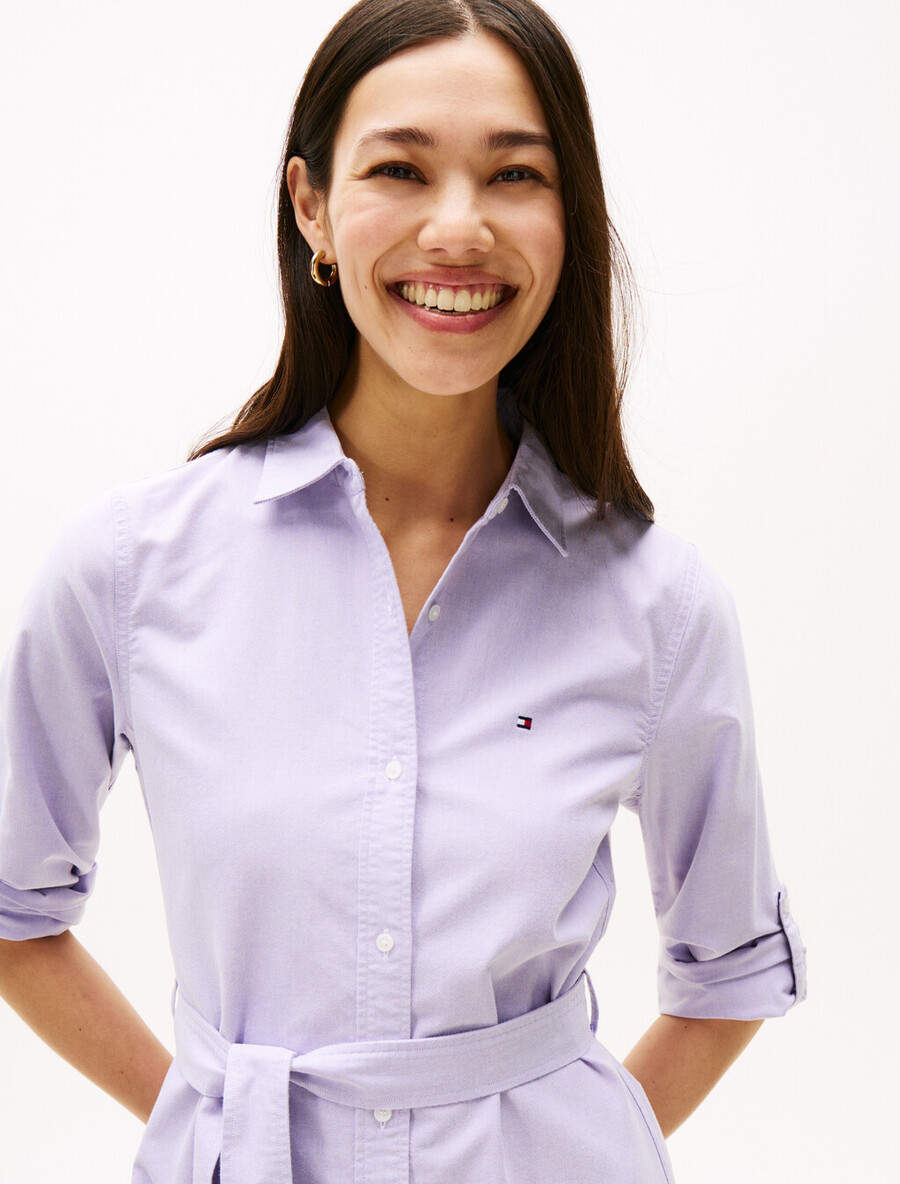 oxford-kleid in asiatischer passform
