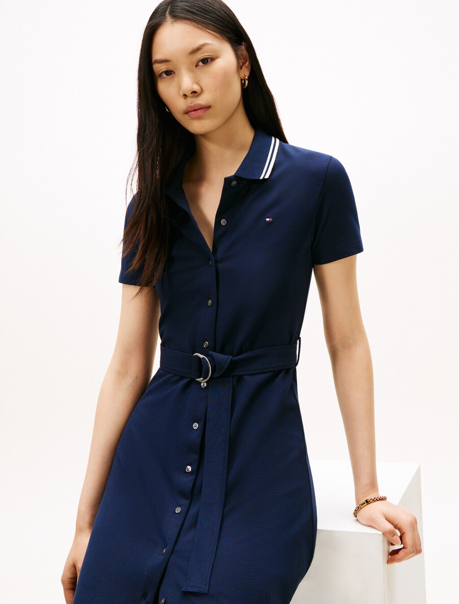asia fit midi fit flare polokleid