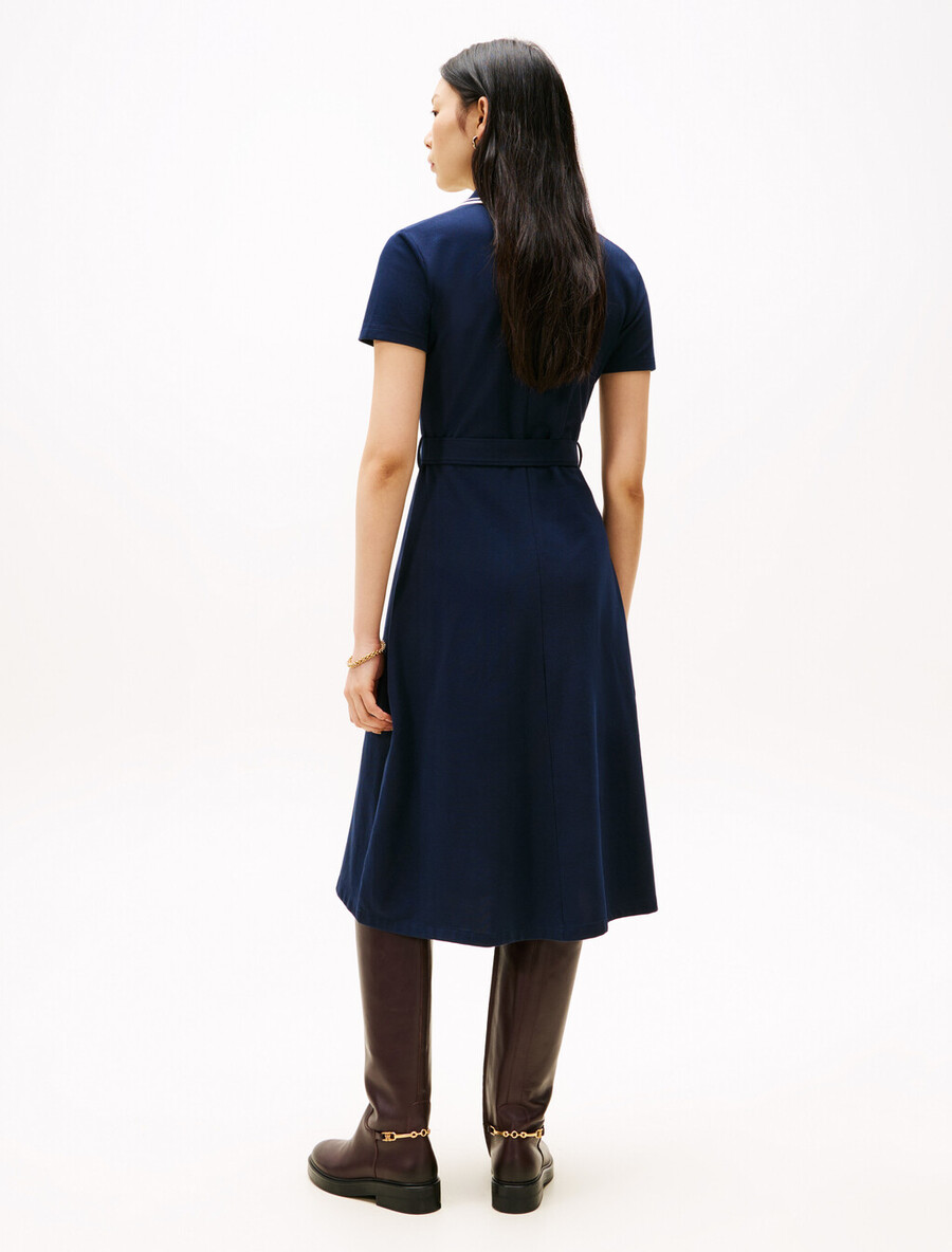 asia fit midi fit flare polokleid