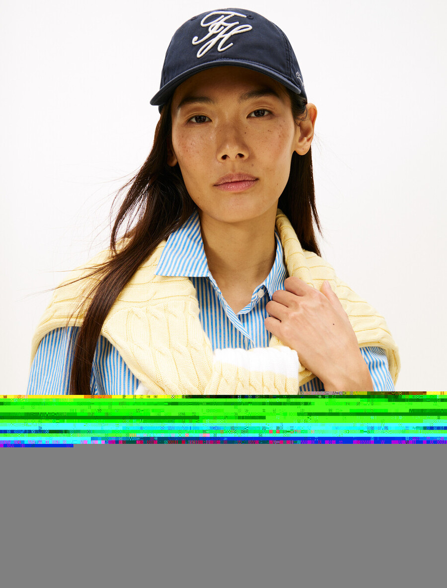 baseballkappe aus twill mit logostickerei