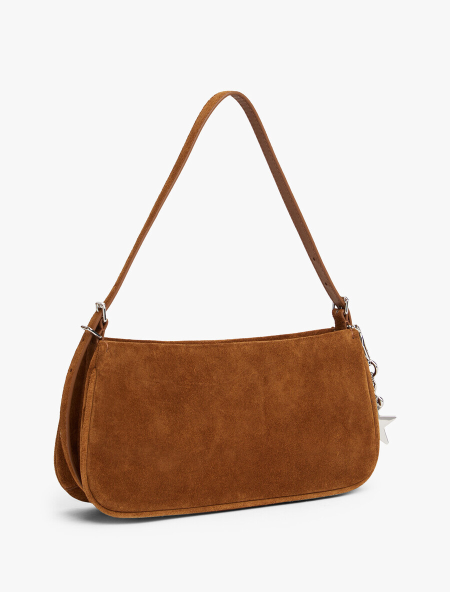 tommy girl wildleder-schultertasche