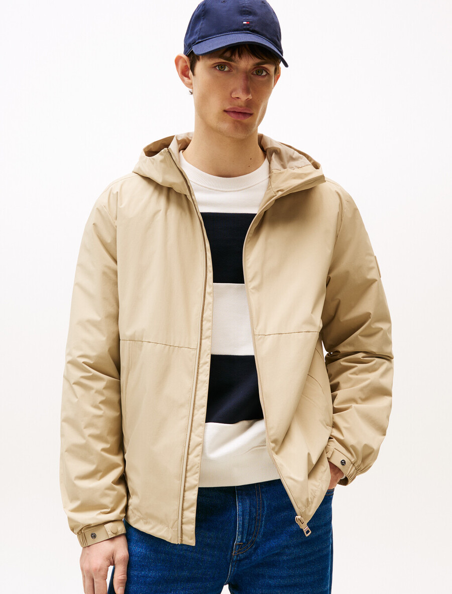 nylonjacke mit kapuze