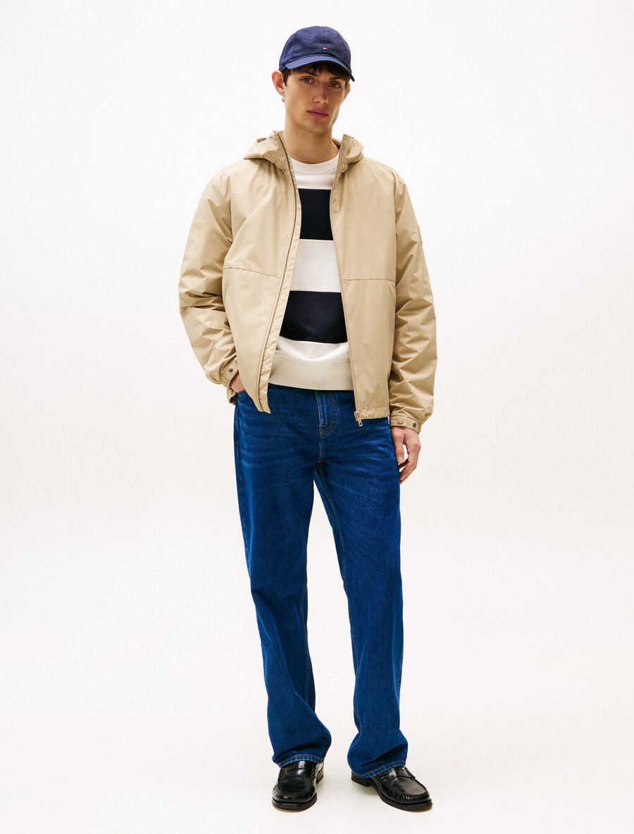 nylonjacke mit kapuze