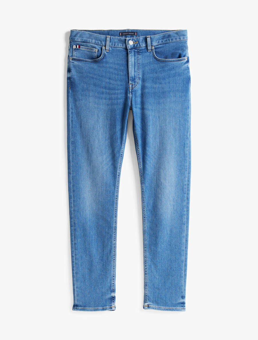 ausgeblichene lässige jeans mit geradem bein