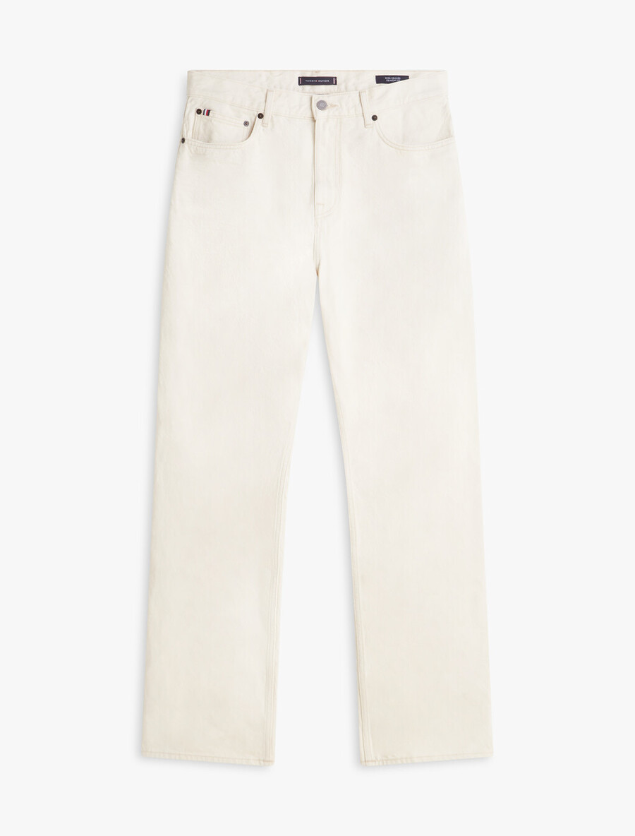 gewaschene lässige weiße jeans