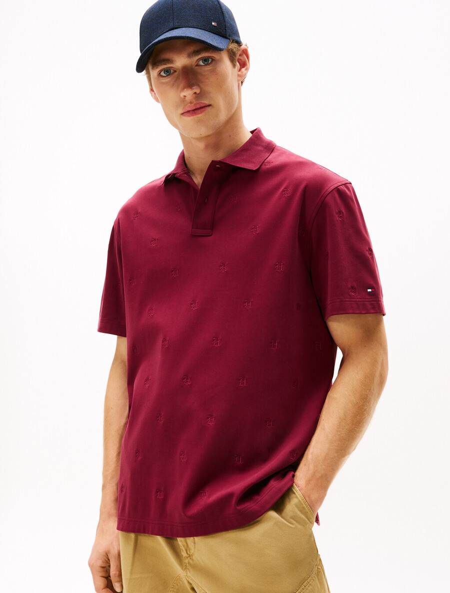 polo mit allover-monogramm