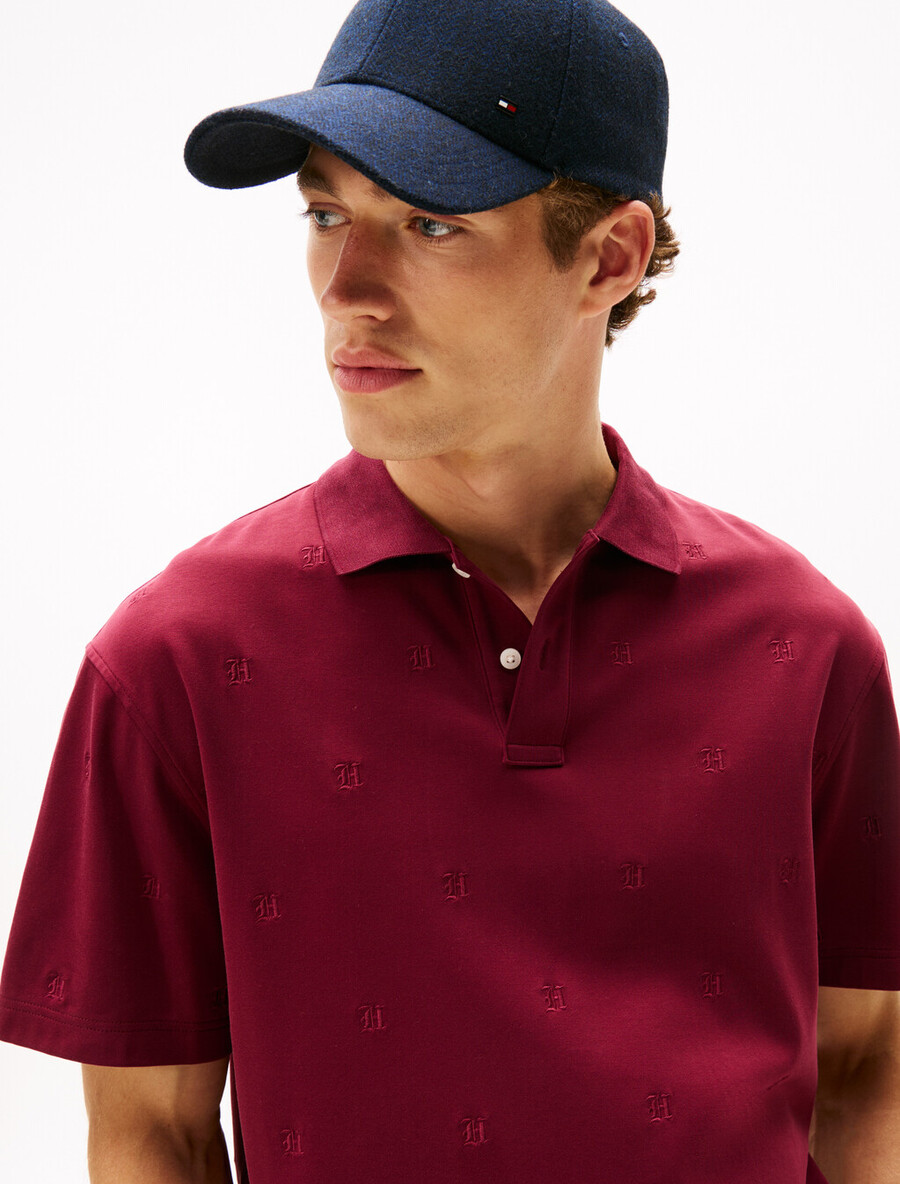 polo mit allover-monogramm