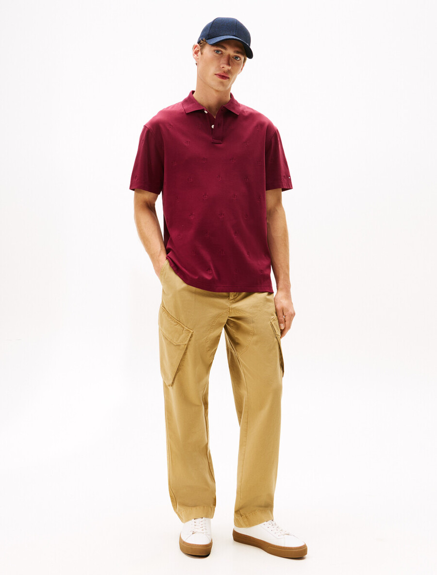 polo mit allover-monogramm