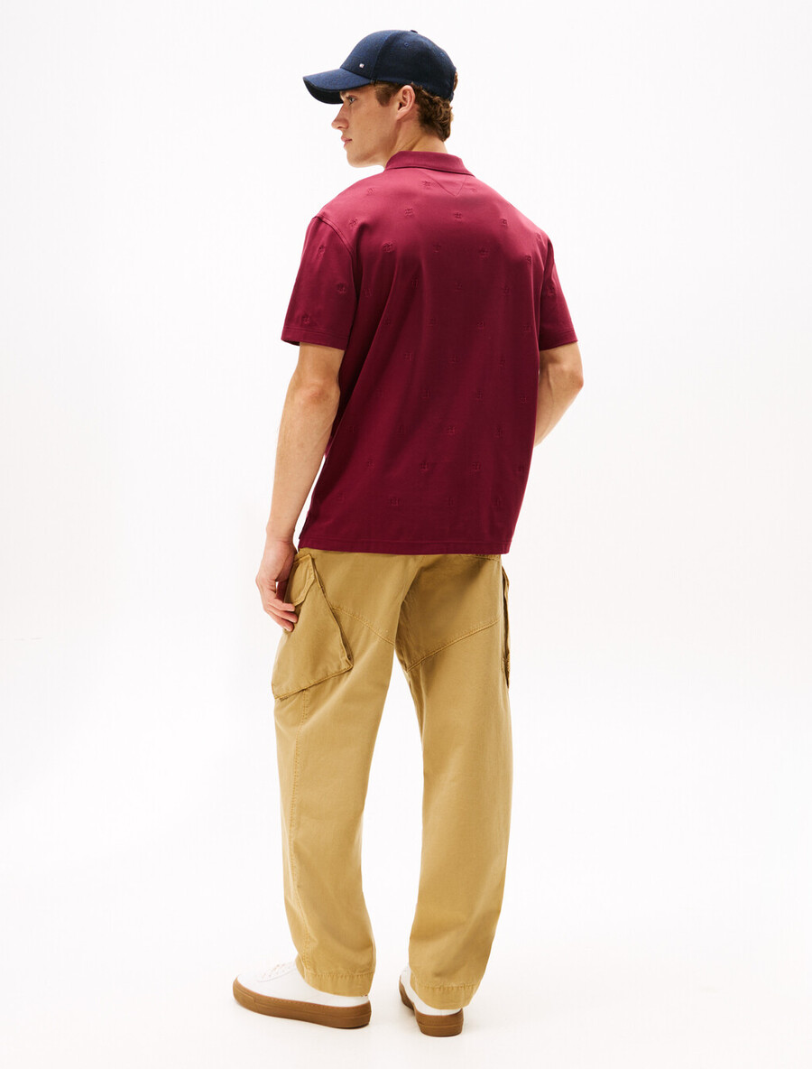 polo mit allover-monogramm