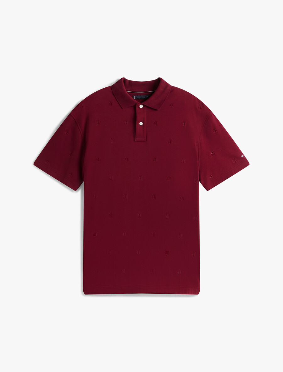 polo mit allover-monogramm