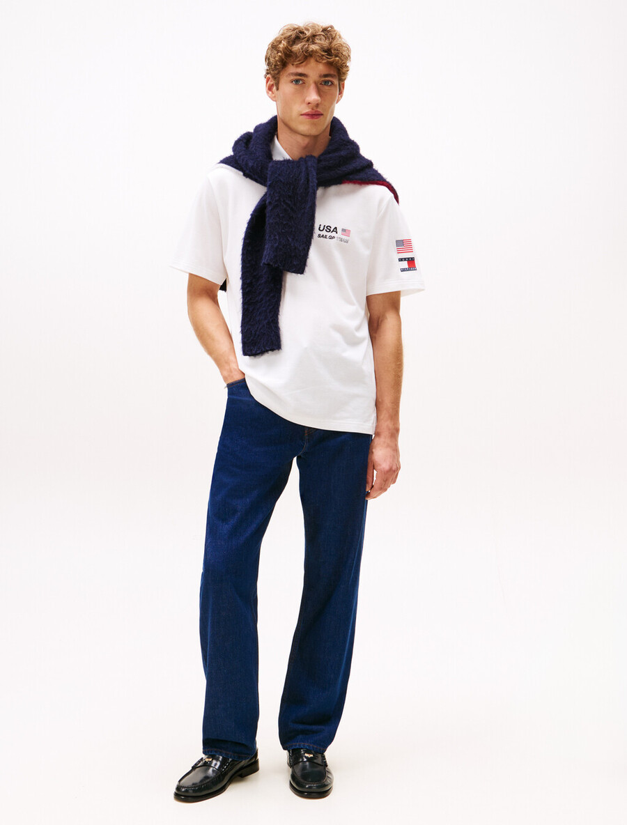 tommy x us sail gp team piqué-poloshirt mit lockerer passform