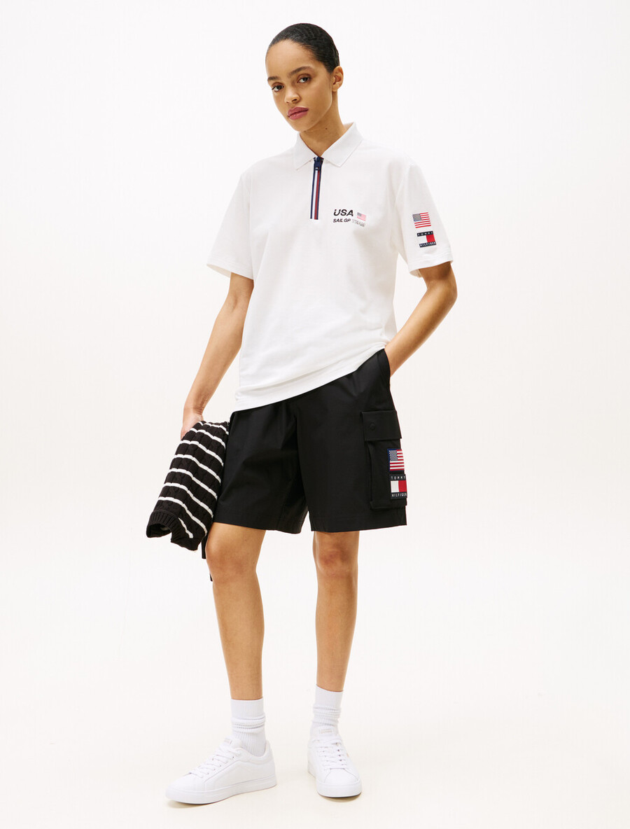 tommy x us sail gp team piqué-poloshirt mit lockerer passform