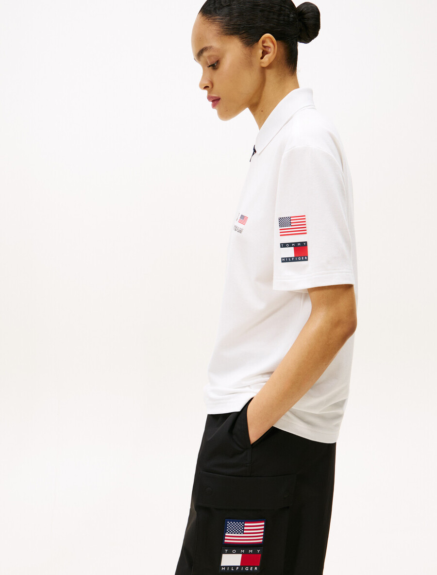 tommy x us sail gp team piqué-poloshirt mit lockerer passform