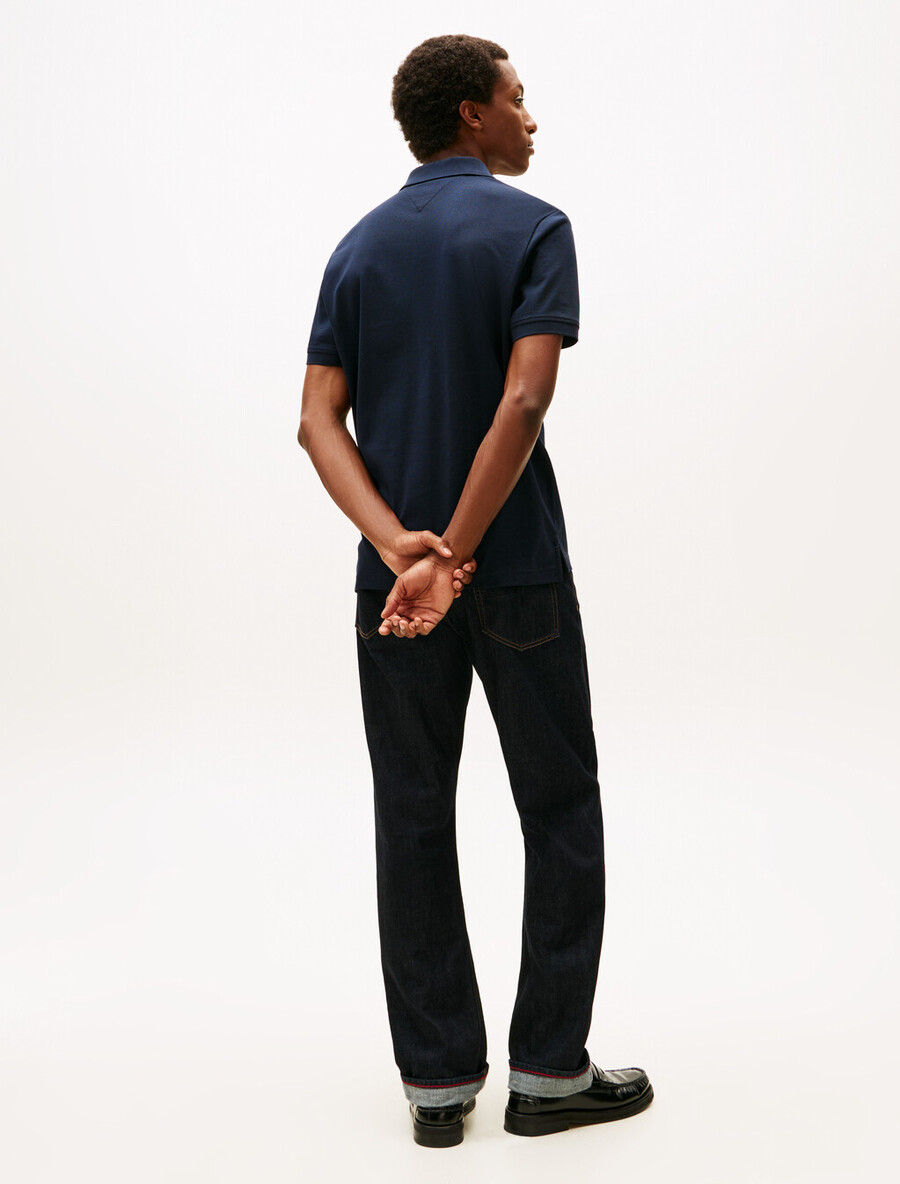 poloshirt mit regulärer passform und wabenmuster