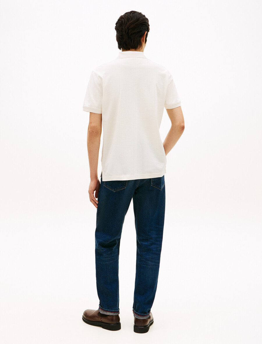 poloshirt mit regulärer passform und wabenmuster