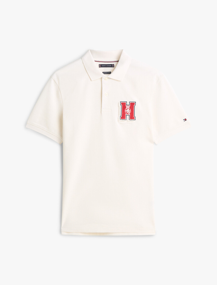 poloshirt mit regulärer passform und wabenmuster