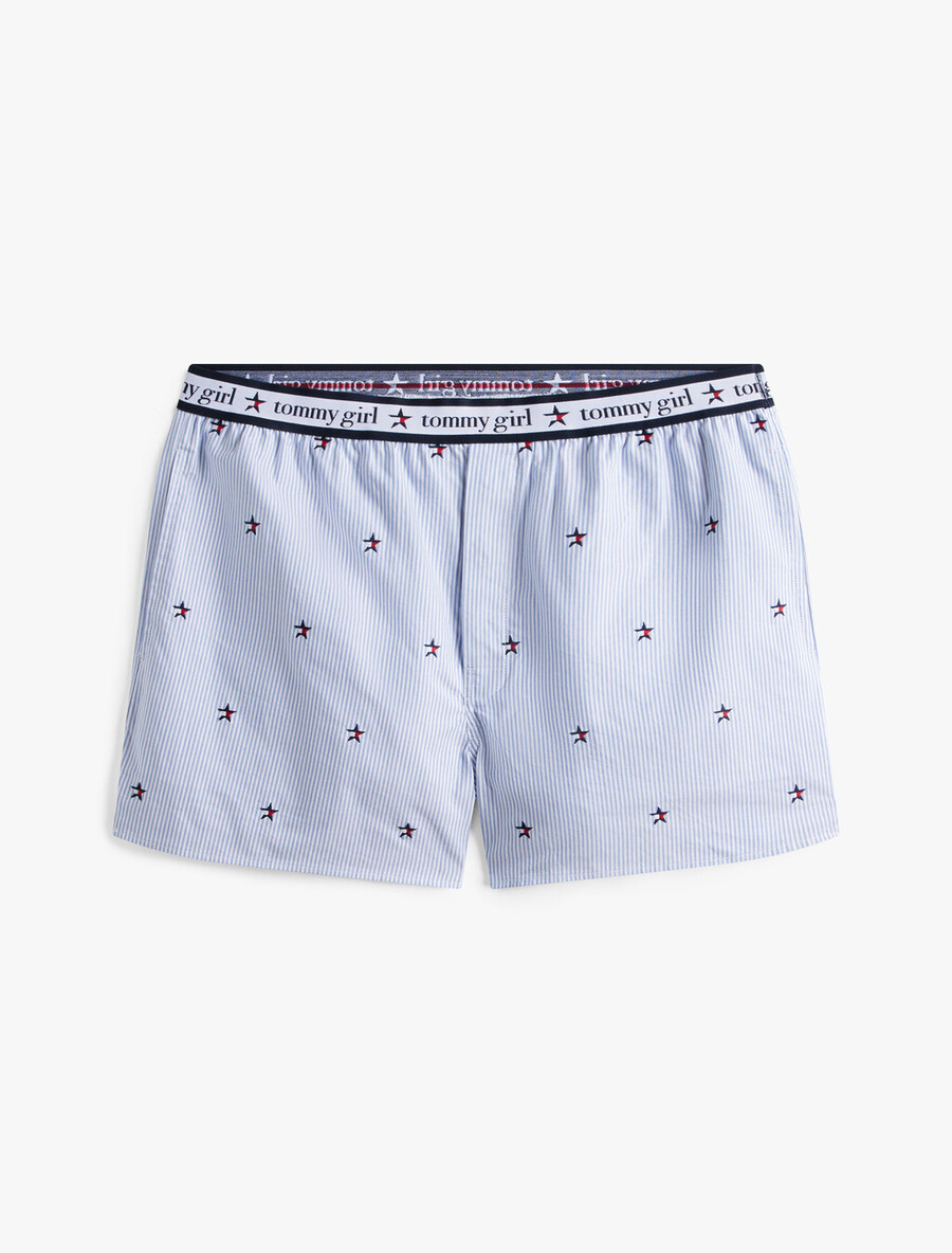 tommy girl loose ithaca shorts mit streifen und sternenstickerei