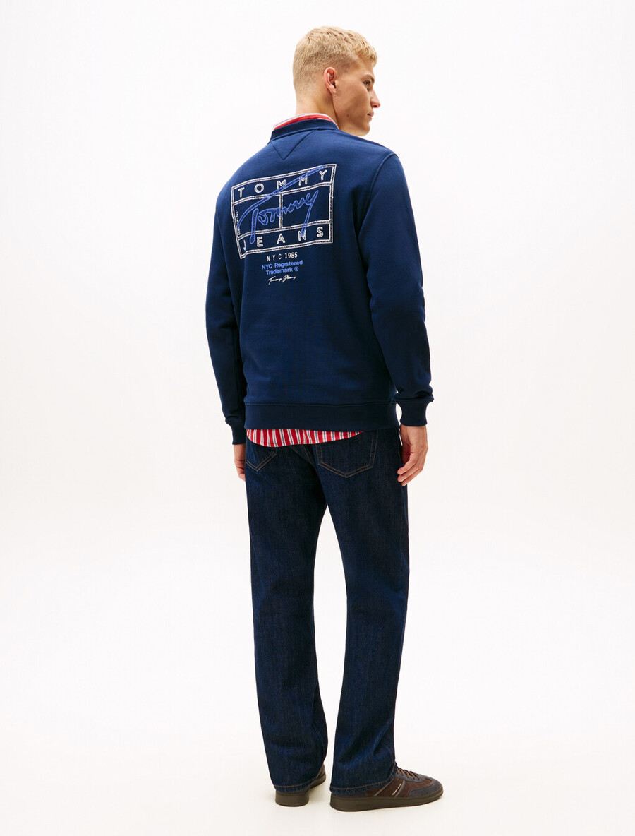 tommy sweatshirt mit flaggen-grafikprint
