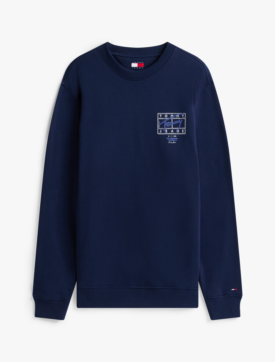 tommy sweatshirt mit flaggen-grafikprint