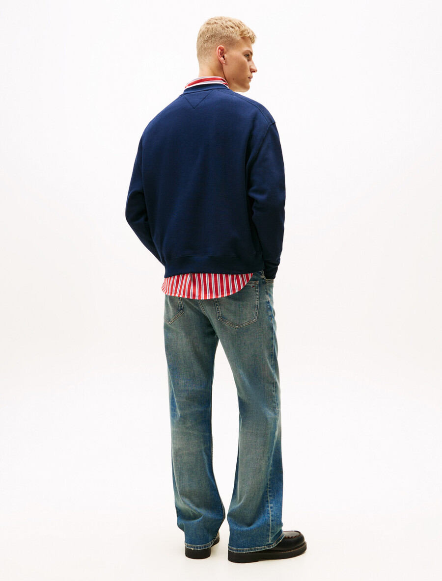 fleece-sweatshirt mit logo-applikation aus den 90ern