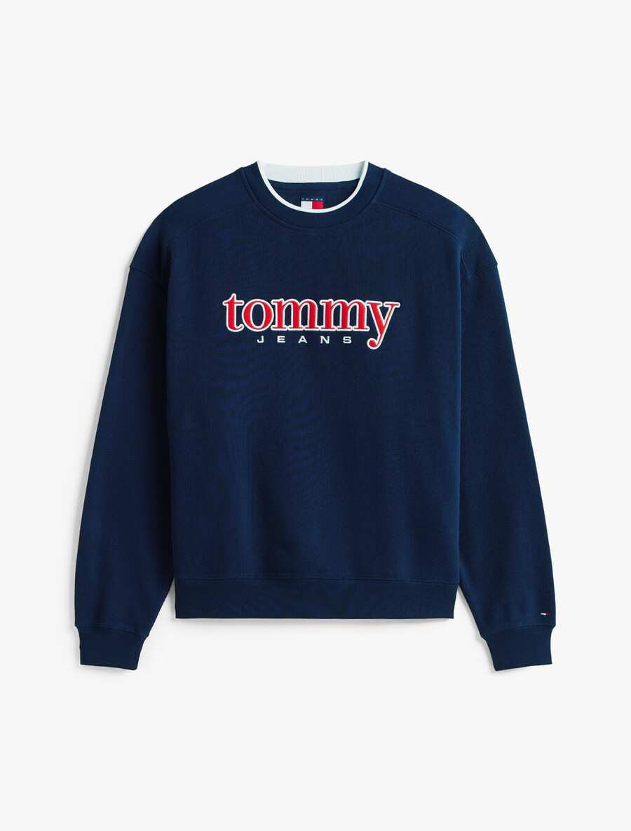 fleece-sweatshirt mit logo-applikation aus den 90ern