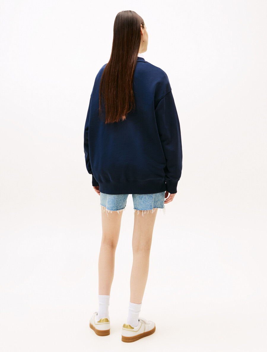 lässiges sweatshirt mit logo-aufdruck