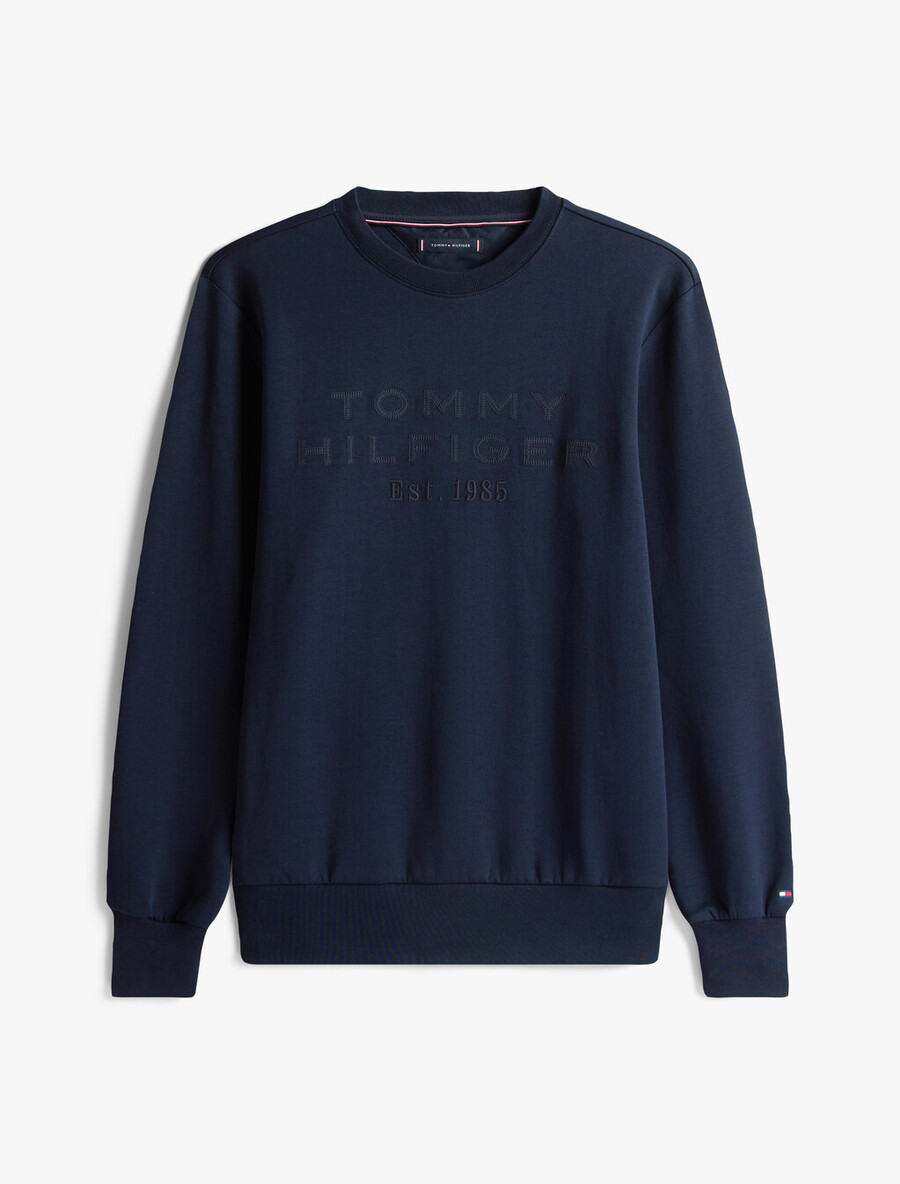 sweatshirt mit nylon-logo-applikation