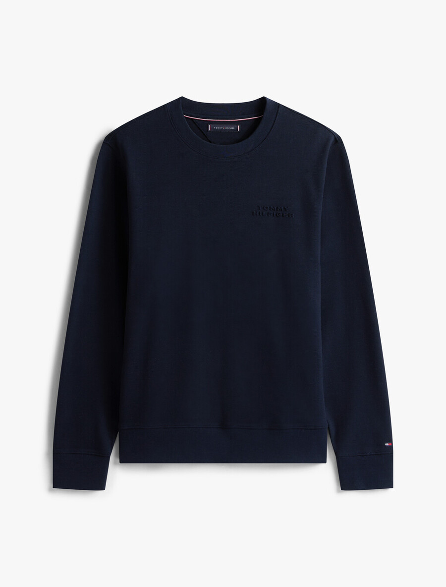sweatshirt mit geprägtem logo