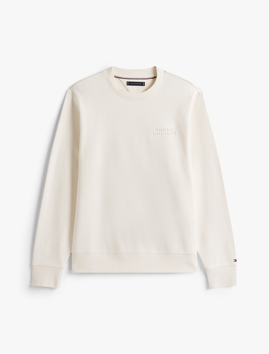 sweatshirt mit geprägtem logo