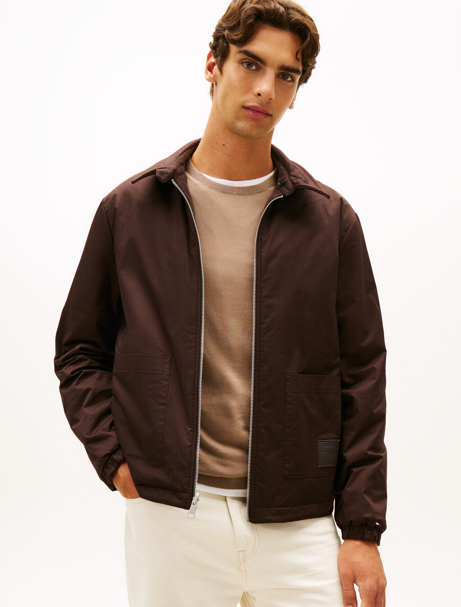 wendbare frottee-jacke im lässigen ivy-stil