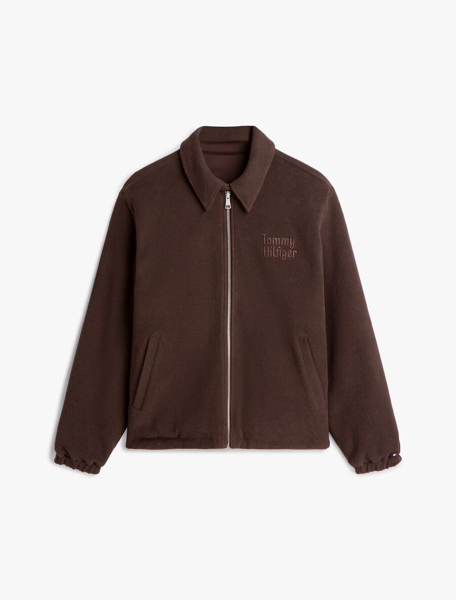 wendbare frottee-jacke im lässigen ivy-stil