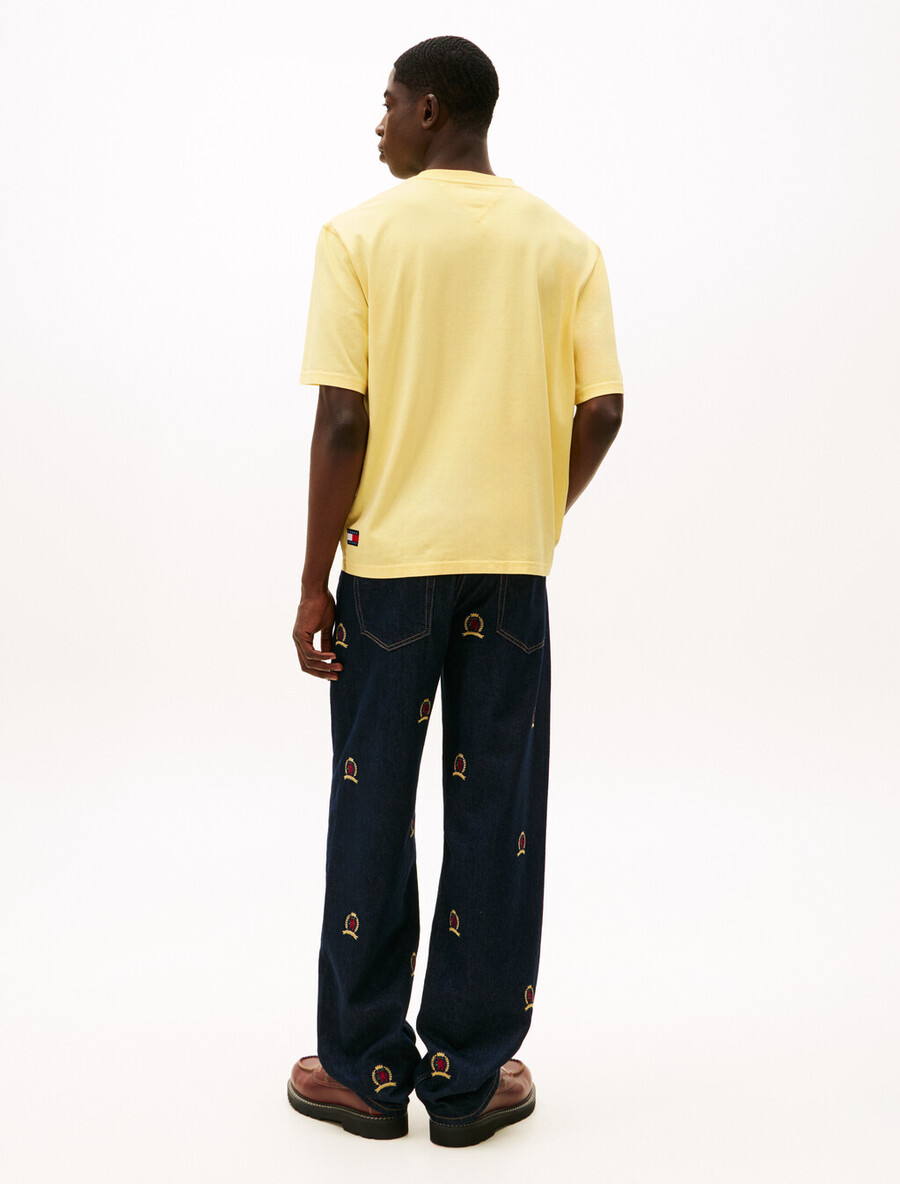 klassisches ton-in-ton-logo-t-shirt aus den 90ern