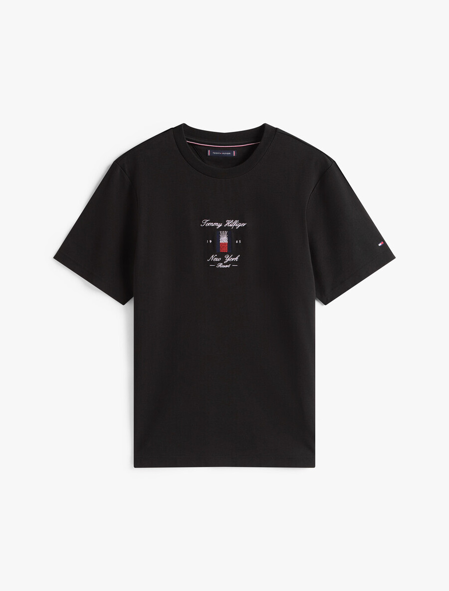 t-shirt mit saisonalem flaggenlogo