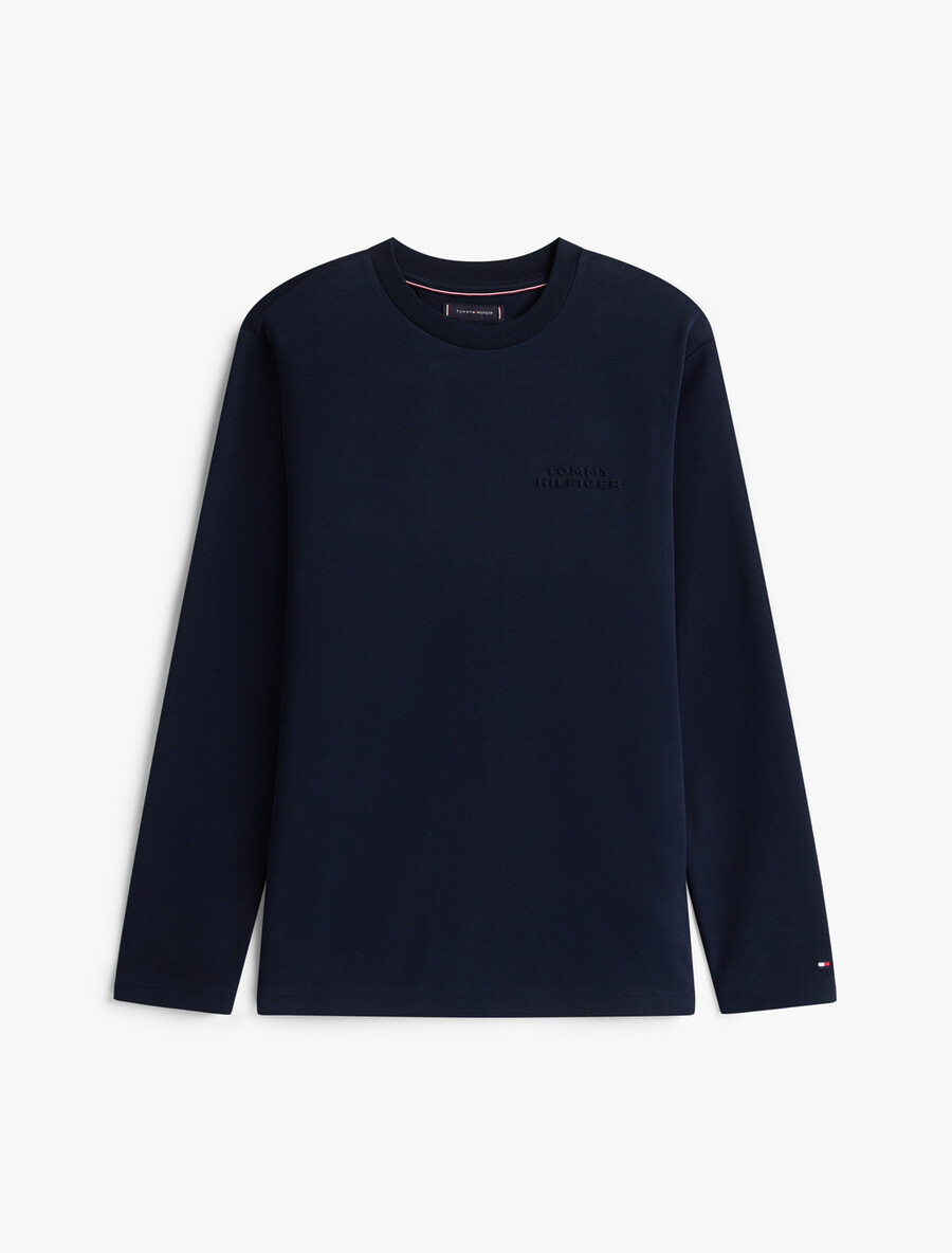 langarm-t-shirt aus baumwollpiqué