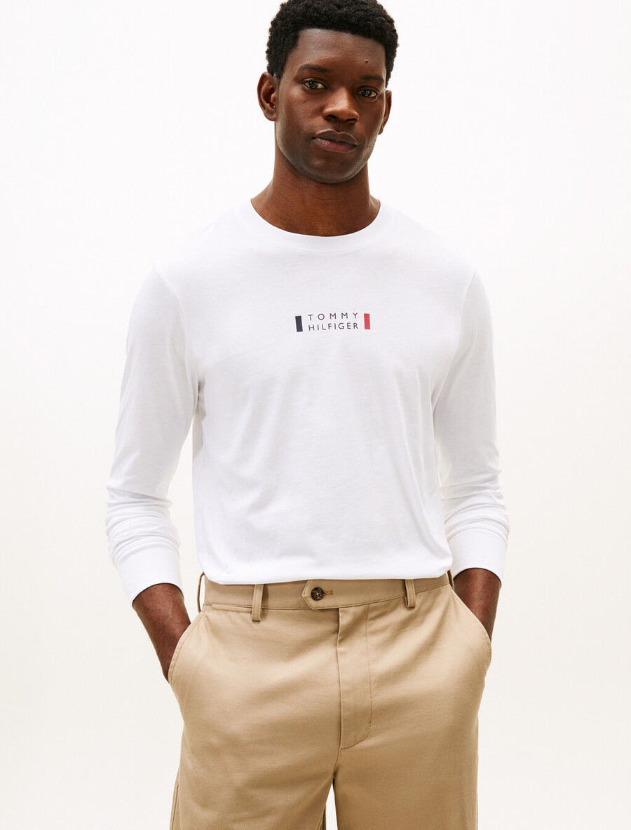 langarm-t-shirt mit logo