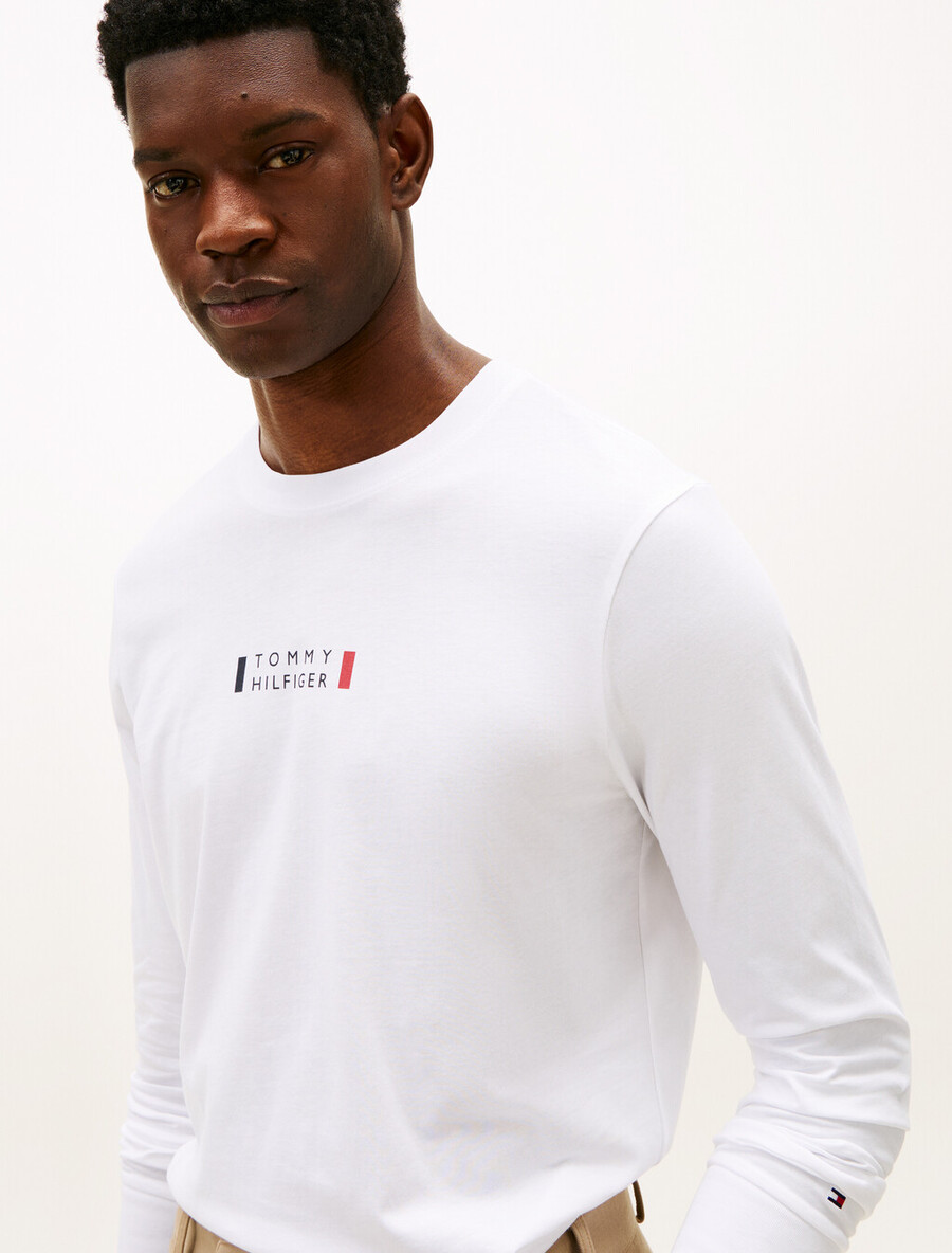 langarm-t-shirt mit logo