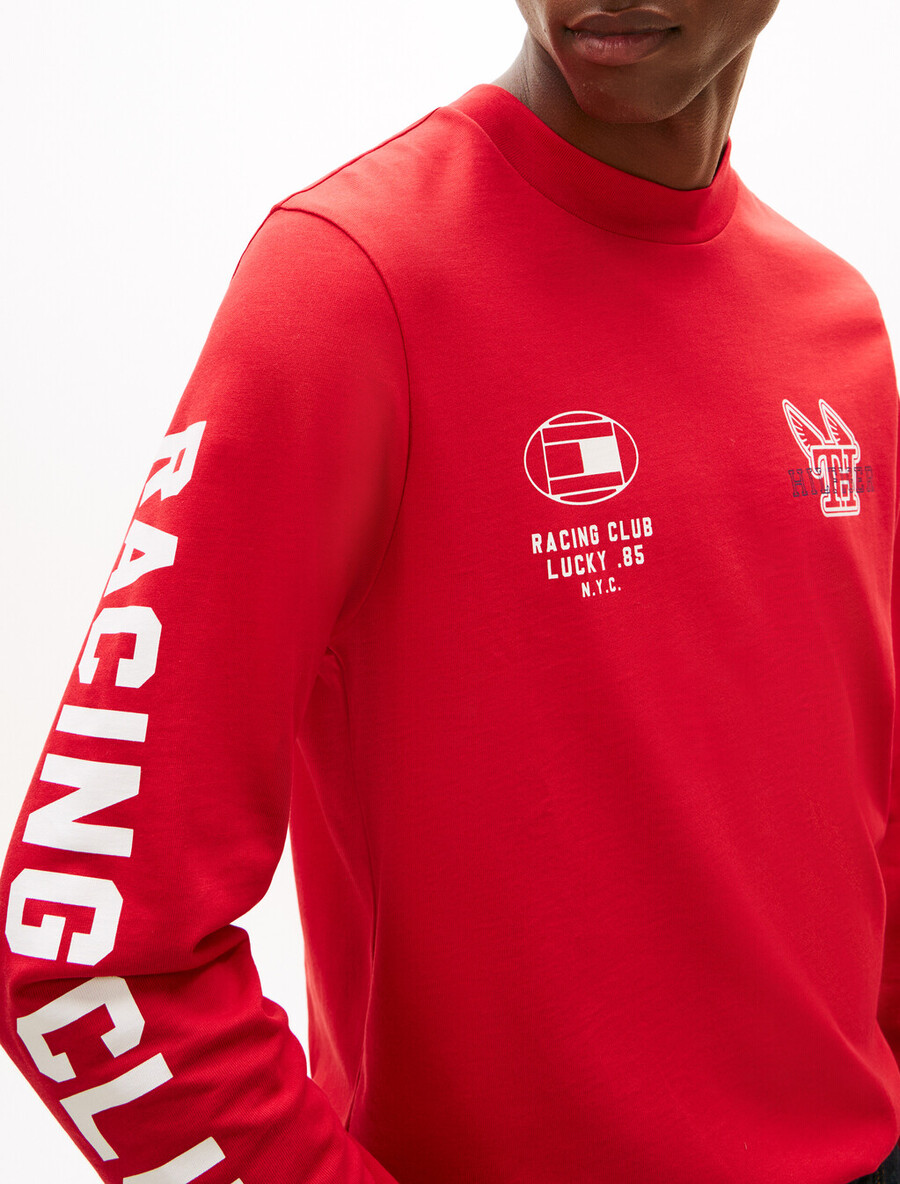 langarm-t-shirt mit grafikprint