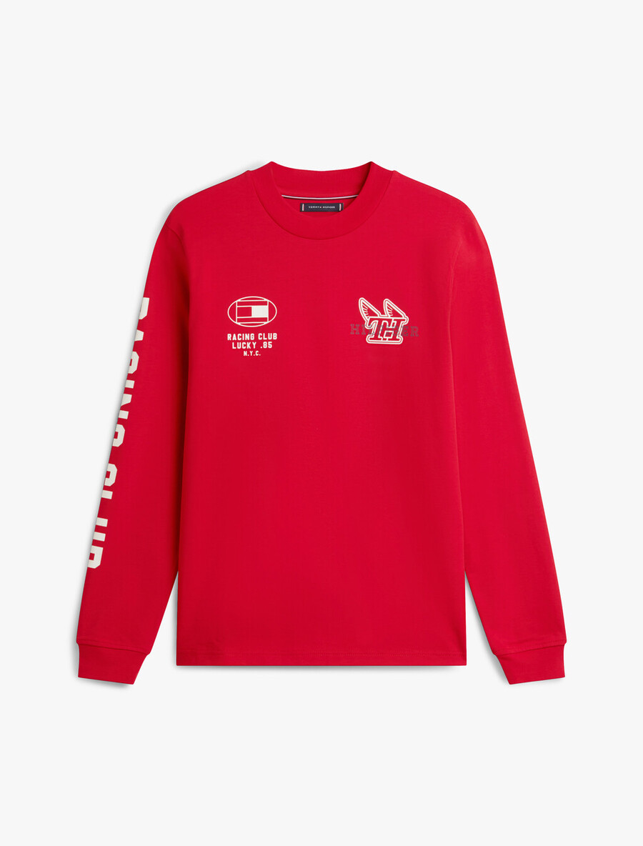 langarm-t-shirt mit grafikprint
