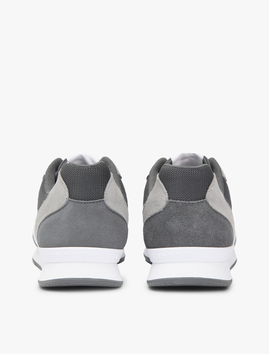 sneaker aus wildleder mit gemischter textur