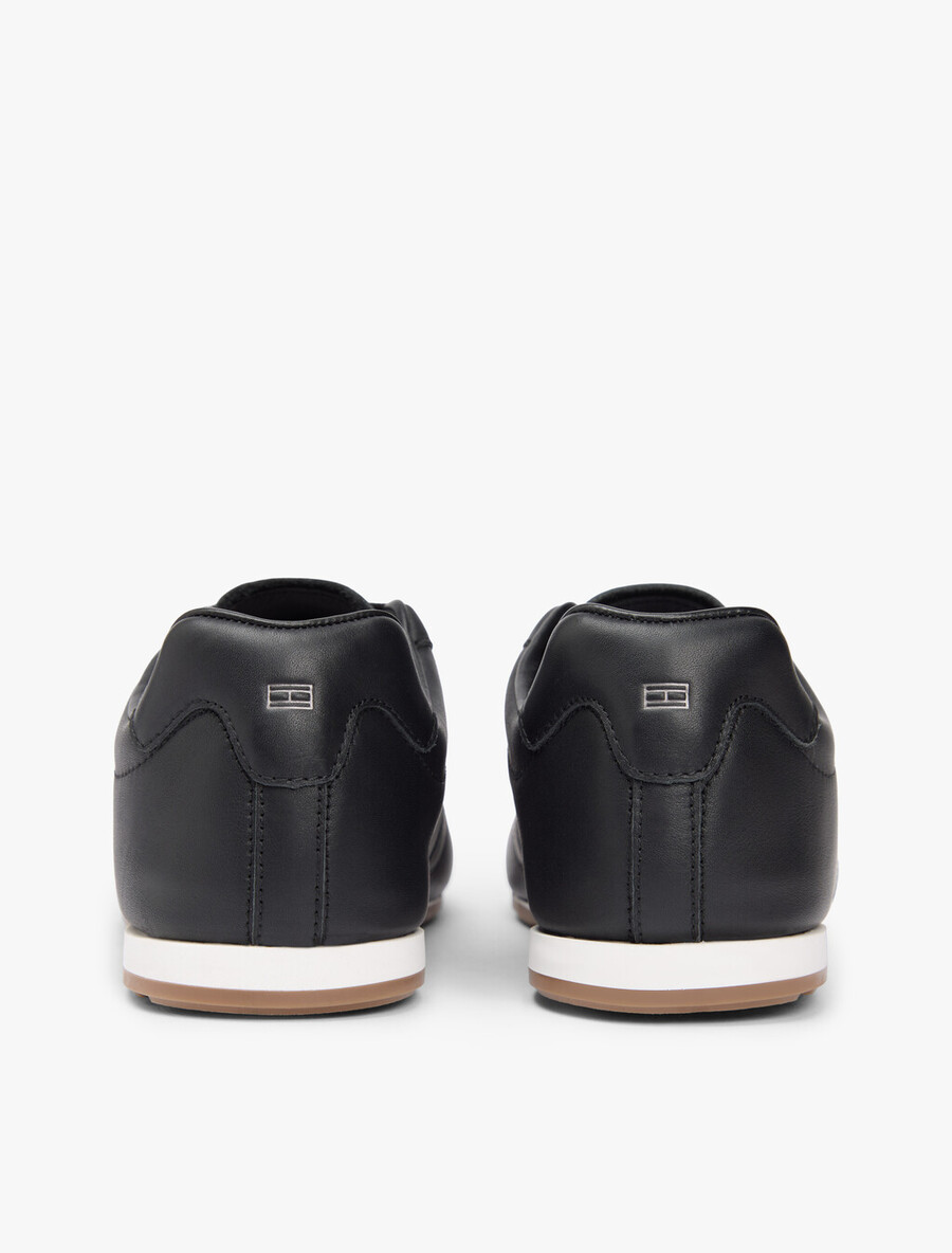 flache logo-ledersneaker
