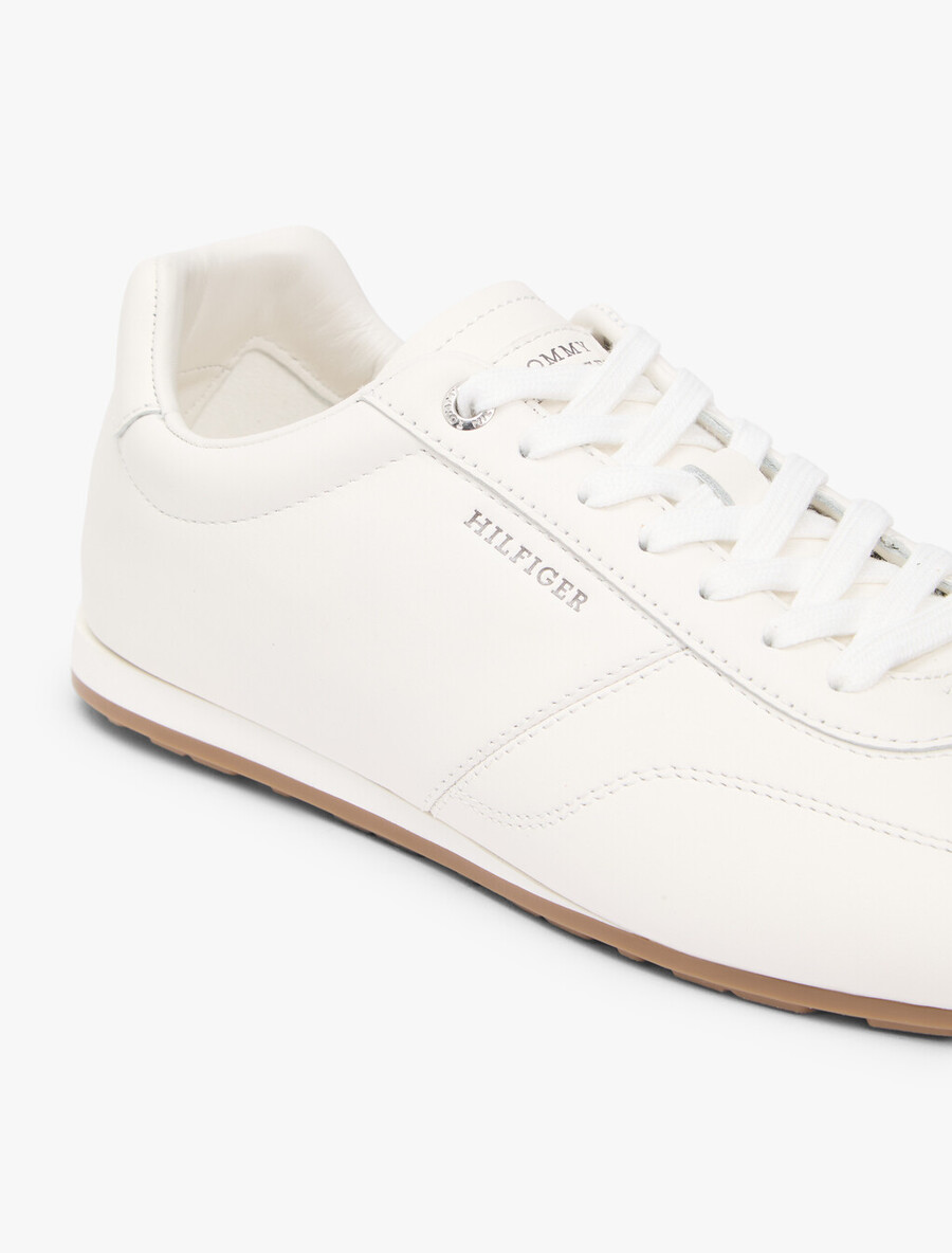 flache logo-ledersneaker